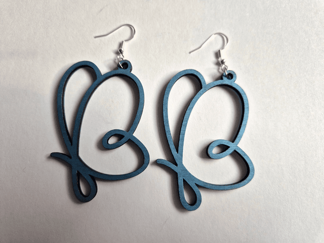 Butterfly Earrings (Blue)