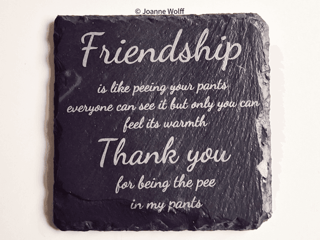 Funny Friendship Slate Coaster 