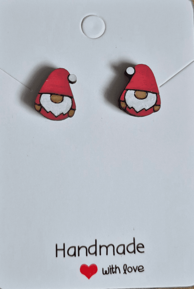 Gonk Wooden Stud Earrings