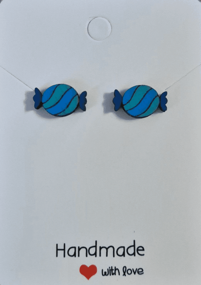 Sweet Wooden Stud Earrings   