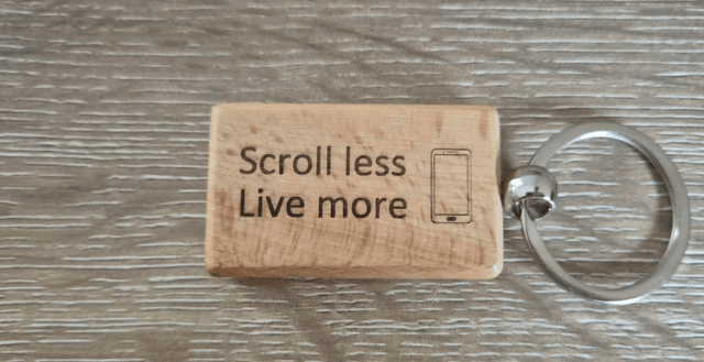 Scroll Less Keyring  