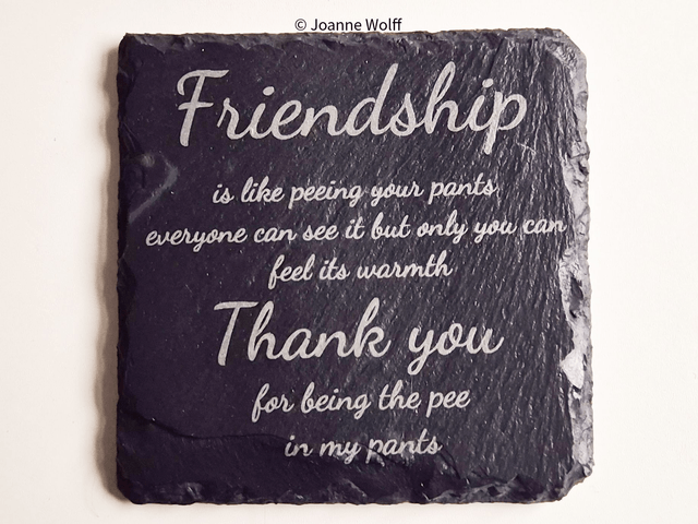 Funny Friendship Slate Coaster