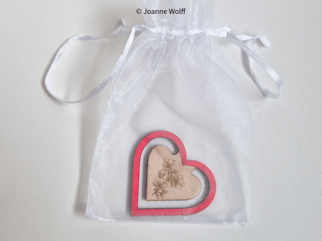 Wooden Paperclip Style Heart Bookmark