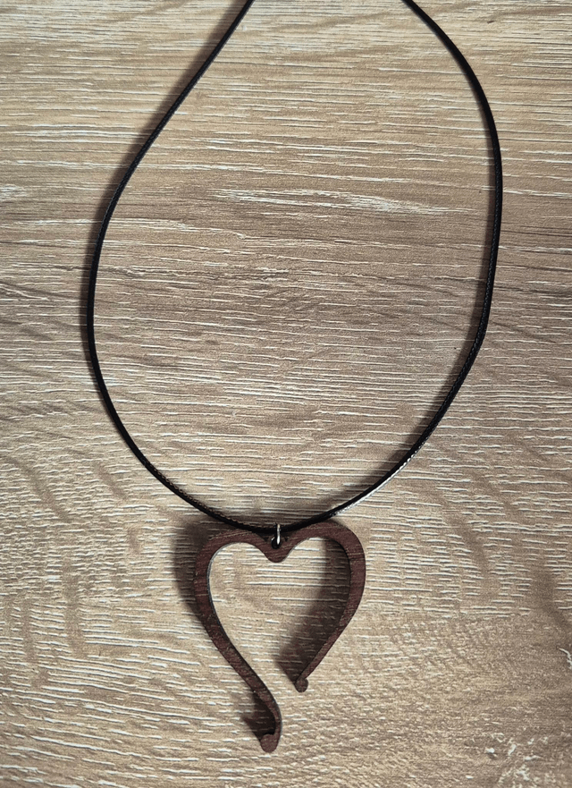 Heart Wooden Necklace