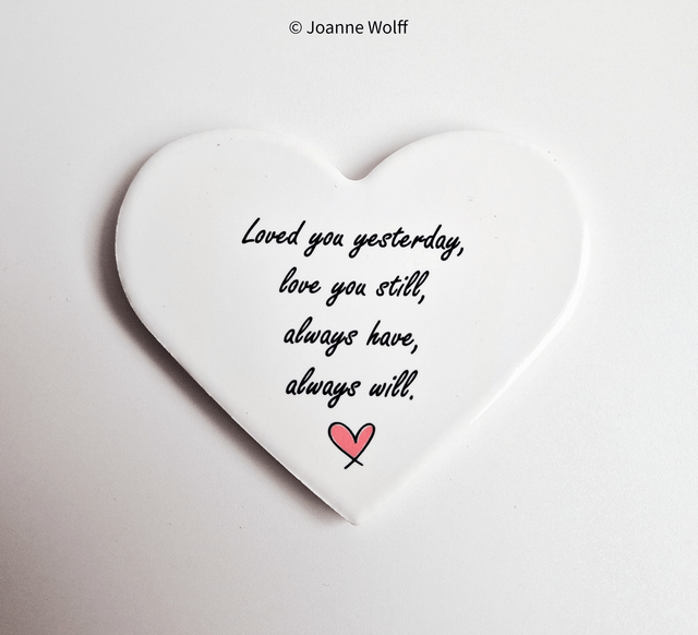 Ceramic Heart Shaped Coaster