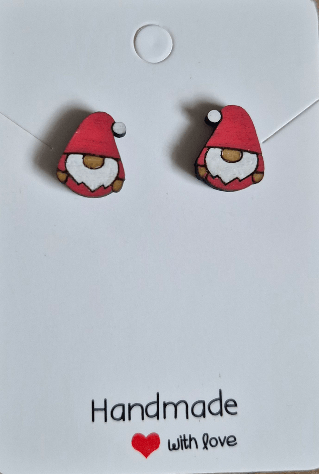 Gonk Wooden Stud Earrings