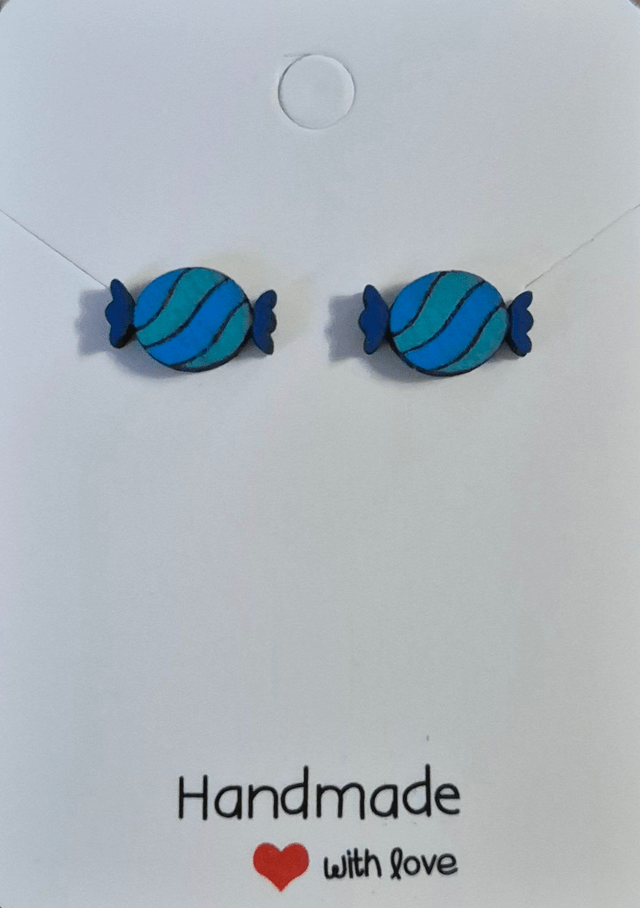Sweet Wooden Stud Earrings