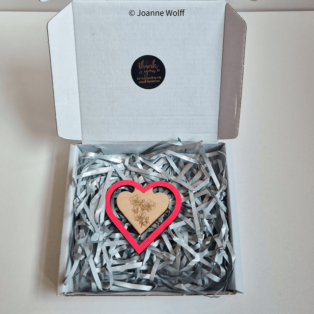 Wooden Paperclip Style Heart Bookmark